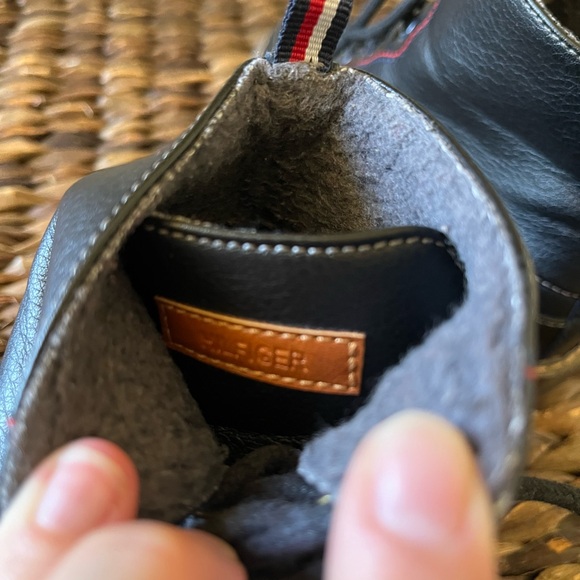 Tommy Hilfiger Kids Boys Black Leather Ankle Combat Boots Size 13 Ronald - Picture 7 of 8